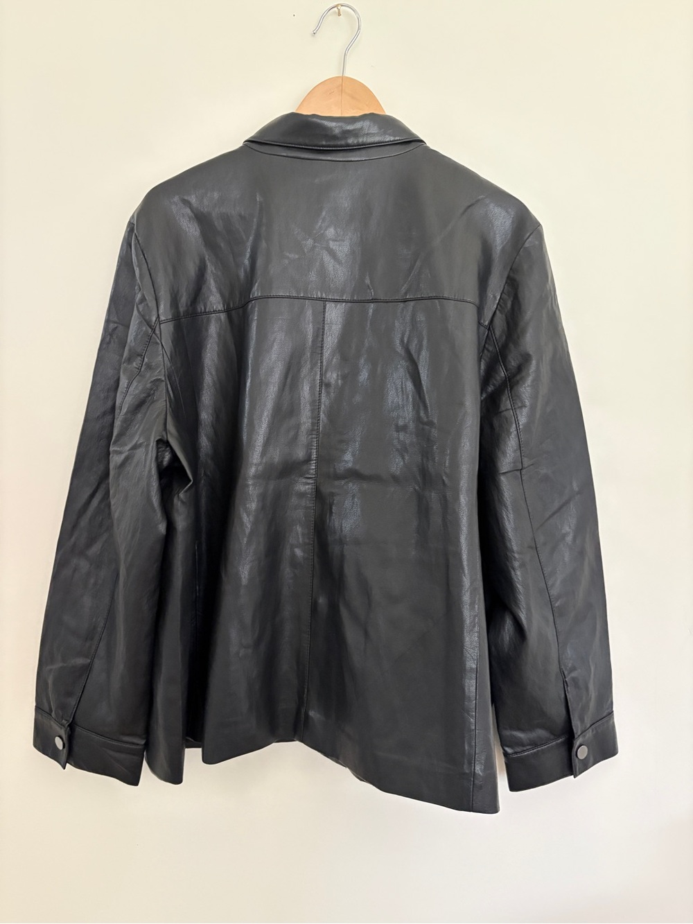Chicos NEW Snap Front Faux Leather Jacket 4 XL - Picture 8 of 8